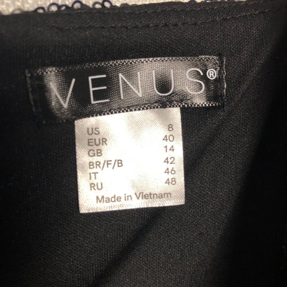VENUS Elegant Black Sequin Romper size 8 - Picture 5 of 15